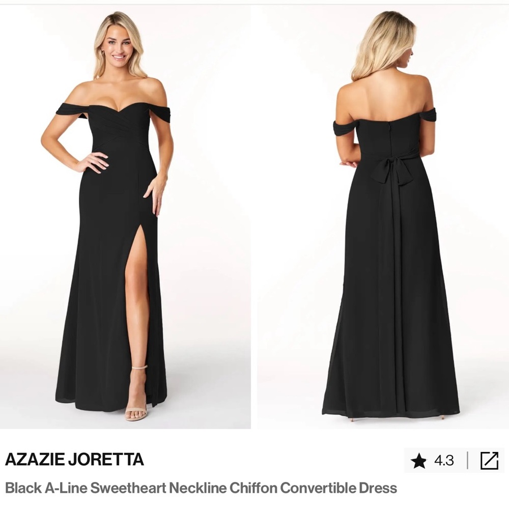 Azazie Black Bridesmaid Dress